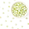 200G Frosted Baking Paint Crackle Glass Beads with Glitter Powder DGLA-YW0001-56K-1