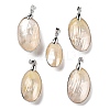 Electroplate Natural Shell Big Pendants KK-F882-05P-1