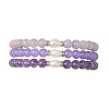 Natural Mixed Gemstone & Cultured Freshwater Pearl Beads Stretch Bracelets for Women BJEW-JB13205-01-3