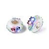 3D Lampwork & Brass Core European Beads LAMP-Q042-01E-1