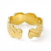 Ion Plating(IP) 304 Stainless Steel Cuff Ring for Women LS-RJEW-C060-32G-3