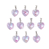 10Pcs Glass Pendants PALLOY-JF03119-02-1