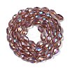 Transparent Electroplate Glass Beads Strands EGLA-N013-T10mm-B02-2