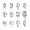 12Pcs 12 Styles Brass Micro Pave Cubic Zirconia Tube Bails KK-PH0013-25-6