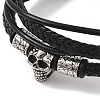 Braided Microfiber Leather Multi-strand Bracelets BJEW-B096-08C-2