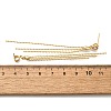 Heart Brass Tassel Stud Earrings EJEW-Z086-04G-5