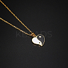 304 Stainless Steel Enamel Yin Yang Pendant Necklaces for Women LS-VV9279-2-4