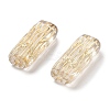 Metal Enlaced Transparent Acrylic Beads X-MACR-M045-10-2