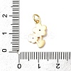 Brass Pave Clear Cubic Zirconia Pendants KK-G554-07G-03-3