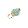 Natural Mixed Gemstone Heart Charms PALLOY-JF04905-01-5