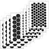 8Pcs 2 Styles PEVA Rubber Anti-Slip Hexagonal Phone Grip Tape Stickers for Phones AJEW-SP0002-64B-02-1