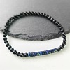 4MM Synthetic Imperial Jasper Heishi Beads and Round Frosted Black Onyx(Dyed & Heated) Beaded Stretch Bracelets for Women Men MG4641-10-1