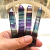 Natural Colorful Fluorite Pointed Prism Bar Home Display Decoration G-PW0007-098D-3