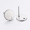 Non-Tarnish 304 Stainless Steel Stud Earring Findings STAS-P198-25-12mm-2