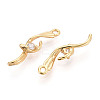 Brass Micro Pave Clear Cubic Zirconia Pendants KK-T078-01G-07-2