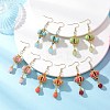 Lantern 304 Stainless Steel Synthetic Imperial Jasper Dangle Earrings EJEW-MZ00609-2