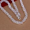 Popular Silver Color Plated Brass Byzantine Chain Necklaces For Men NJEW-BB12696-20-2