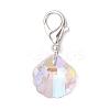 Shell Shape Starfish Star Fish Moon Glass Pendant Decorations HJEW-JM03257-4