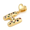 Brass Micro Pave Colorful Cubic Zirconia Pendants KK-P281-01G-H-2