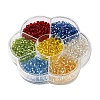 7 Colors Glass Round Seed Beads SEED-YW0001-24C-01-3