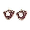 Rack Plating Alloy Enamel Pendants ENAM-N056-378KCG-1