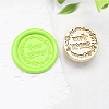 Golden Tone Wax Seal Brass Stamp Heads AJEW-U008-02G-14-1