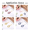 50Pcs 5 Colors 430 Stainless Steel Filigree Pendants STAS-PJ0001-15-7