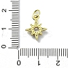 Brass Micro Pave Clear Cubic Zirconia Charms KK-H475-59G-06-3