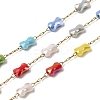 Colorful Bowknot Handmade Glass Beaded Chains CHS-K020-13G-1