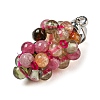 Natural Multicolor Tourmaline Round Cluster Pendants G-D094-04P-2
