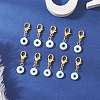 10Pcs Flat Round Handmade Evil Eye Lampwork Pendant Decorations HJEW-JM03489-04-1