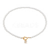 1Pc Brass Clear Cubic Zirconia Letter Pendant Necklaces NJEW-LP0001-32E-1