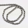 Electroplate Non-magnetic Synthetic Hematite Beads Strands G-J168-5x3mm-M-3