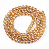 Electroplate Transparent Glass Beads Strands GLAA-T032-T4mm-AB08-3