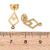 Ion Plating(IP) 304 Stainless Steel Stud Earring Findings STAS-I206-27G-1-3