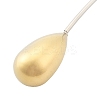304 Stainless Steel Teardrop Pendant Open Cuff Necklaces for Women NJEW-R003-02GP-01-4