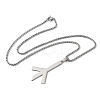 201 Stainless Steel Death Rune Symbol Pendant Necklaces LS-NJEW-H065-18P-2