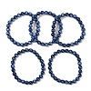 Natural Kyanite Beads Stretch Bracelets for Men Women BJEW-R023-01-1