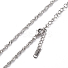 Non-Tarnish 304 Stainless Steel Singapore Chain Necklace for Men Women NJEW-K245-013B-2