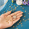 54Pcs 9 Styles Brass Bead Caps KK-TA0003-43-6