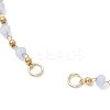 Handmade 304 Stainless Steel and Faceted Rondelle Glass Beaded Chain Bracelet Making AJEW-JB01476-02-2