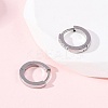 304 Stainless Steel Clear Cubic Zirconia Hoop Earrings EJEW-D331-18B-P-1