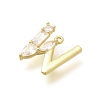 Brass Micro Pave Cubic Zirconia Pendants LS-KK-M310-01G-23-2