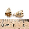 Brass with K9 Glass Pinch Bails KK-Z031-04KCG-2