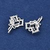 Brass Micro Pave Cubic Zirconia Pendants KK-K407-27S-01-2