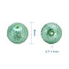 Eco-Friendly Dyed Textured Glass Pearl Round Bead HY-PH0005-08-B-3