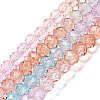 Transparent Painted Glass Beads Strands X1-DGLA-A034-T8mm-A19-2