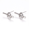 Rack Plating Brass Stud Earring Findings LS-KK-L198-006P-1