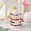 5Pcs 5 Style Natural Mixed Stone Chip Beads Stretch Bracelets for Women BJEW-FW0001-03-5