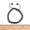 Adjustable Natural Sodalite and Non-magnetic Synthetic Hematite Braided Bead Bracelets BJEW-Z090-01C-5